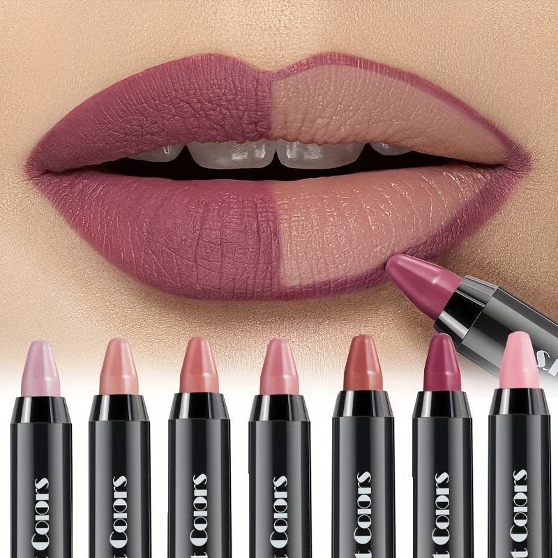 6 pieces, crayon lipstick, matte lipstick, easy coloring lipliner,