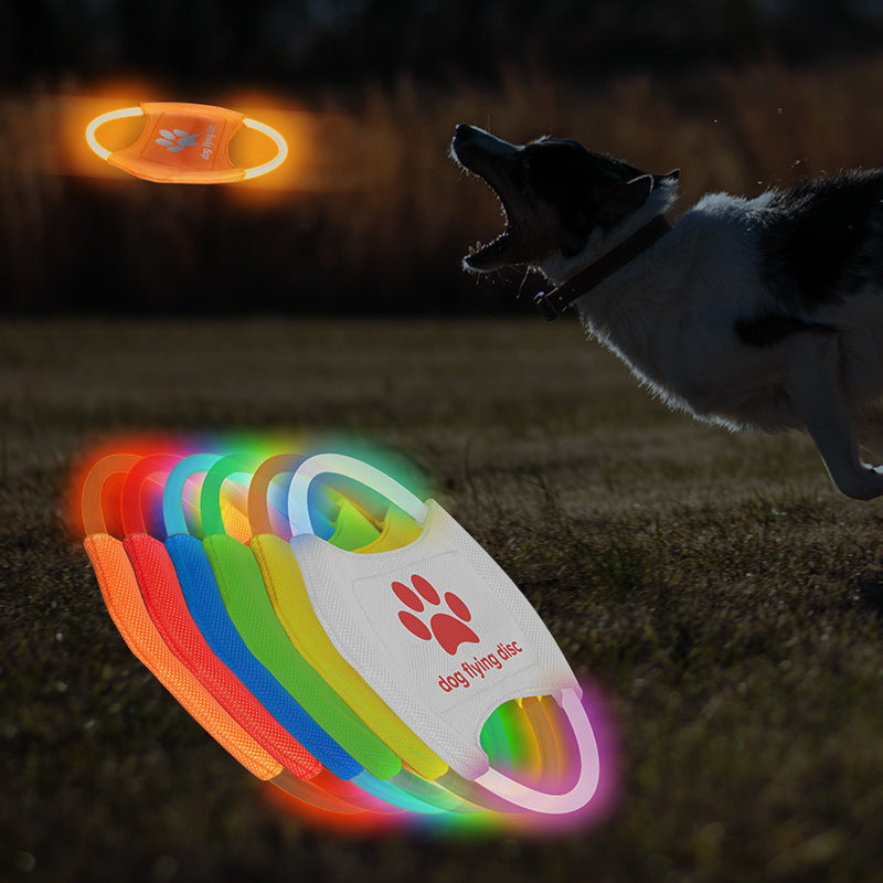 Dog Flying Discs Light Glowing LED LuminousTrainning