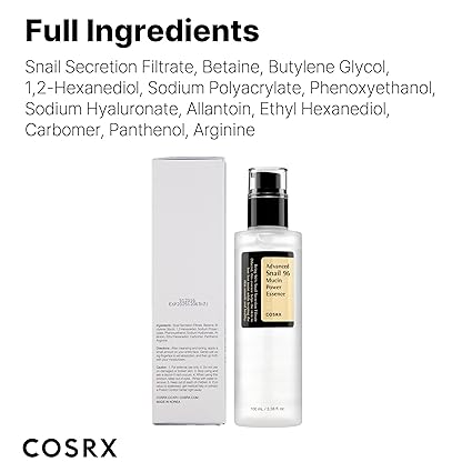 COSRX Snail Mucin 96% Power Repairing Essence 3.38 fl.oz 100ml, Hydrating Serum