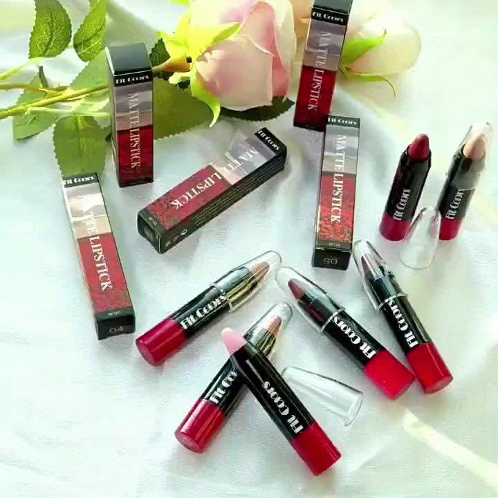 6 pieces, crayon lipstick, matte lipstick, easy coloring lipliner,