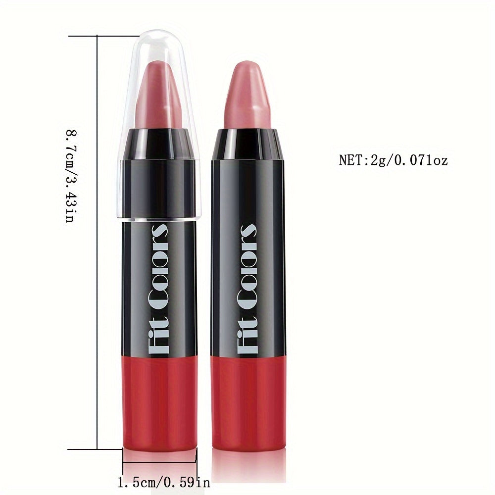 6 pieces, crayon lipstick, matte lipstick, easy coloring lipliner,