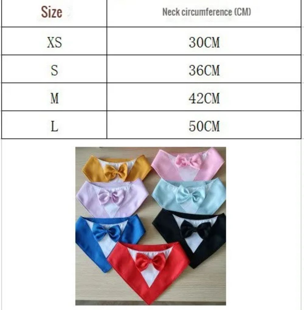 Triangle Bib Bow Saliva Towel Pet Collar Dog Clothing