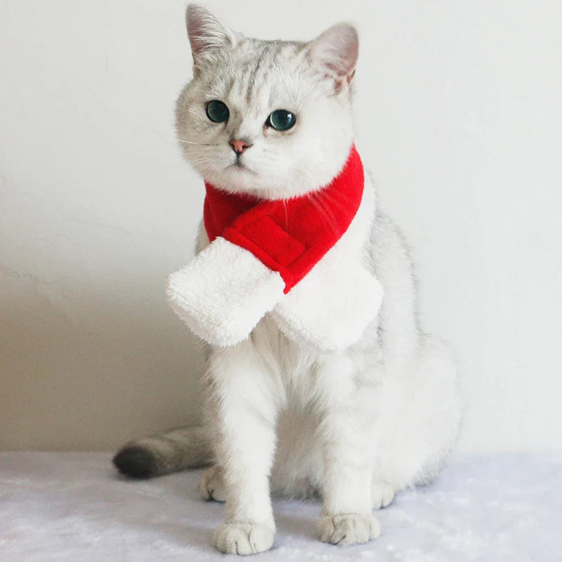 Cat Costume Santa Elk Cosplay Christmas Dog Pet Scarf