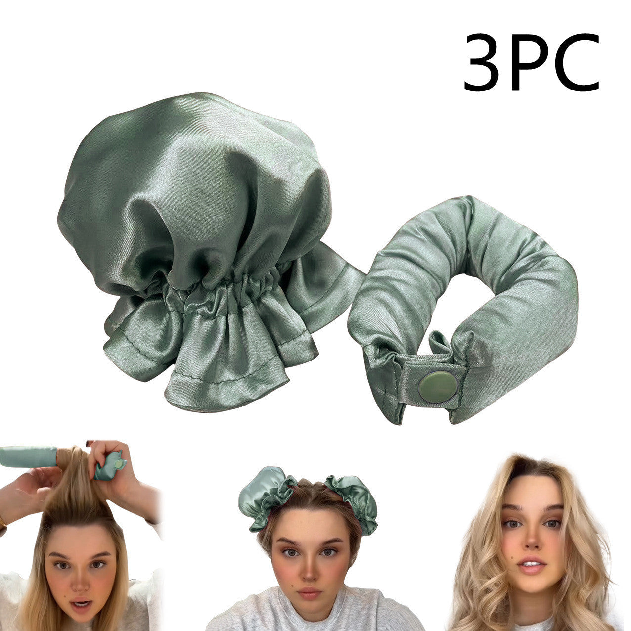 New Heatless Curl Stick With Cloth Cover Cute Ball Head Hair Curler